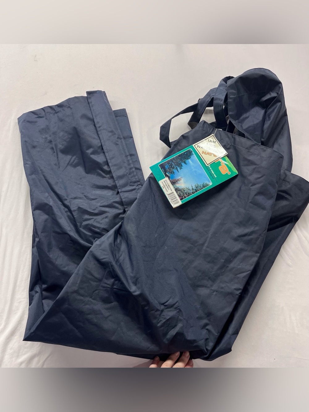 NAT’S Naturmania Waterproof Bib Pants XXL Navy 420D Nylon Made in Canada